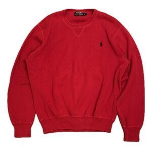 Polo by Ralph Lauren Men's Vibrant Red Crewneck Sweater